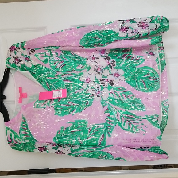 Lilly Pulitzer Tops - LILLY PULITZER Aaron Silk Top Blouse